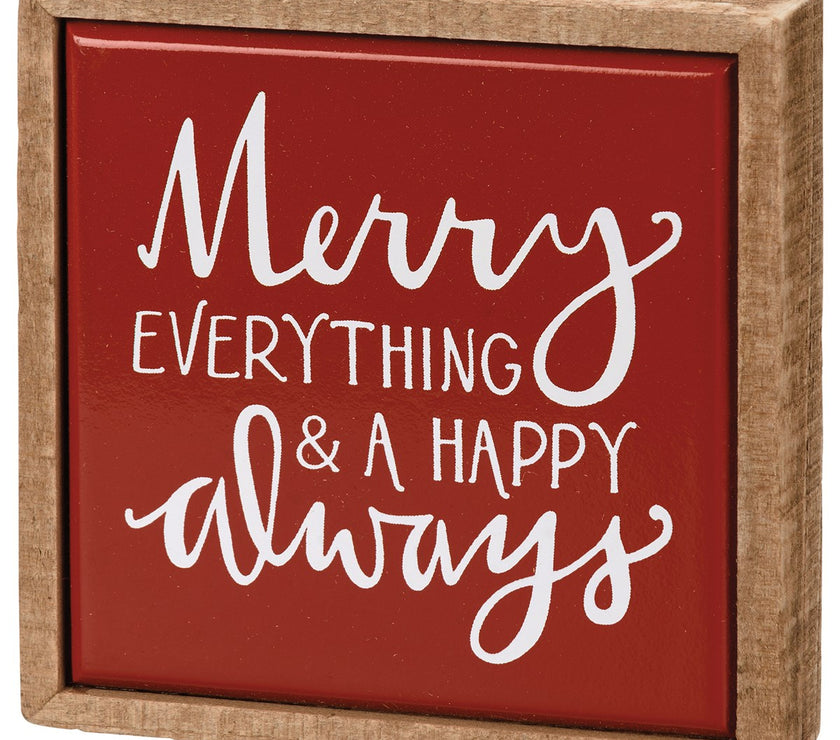 Box Sign Mini - Merry Everything & A Happy Always