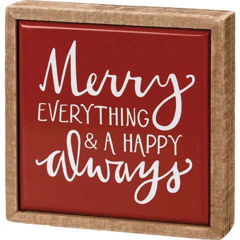 Box Sign Mini - Merry Everything & A Happy Always