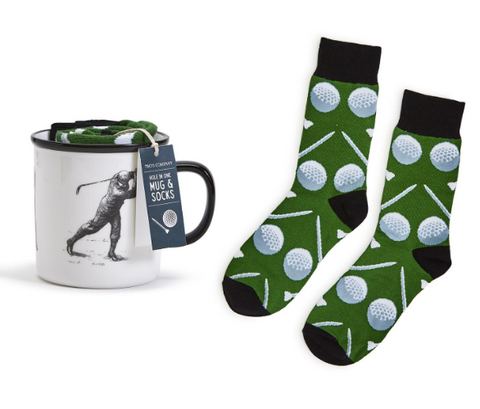 Hole-In-One Mug & Socks Gift Set