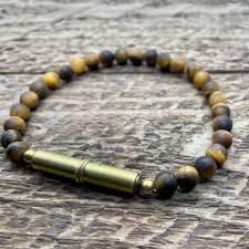 Flint Beaded Single Bracelet in Tiger Eye